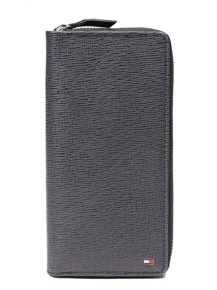 トミーヒルフィガー メンズ 財布 TOMMY HILFIGER ブランド 長財布 サイフ ラウンドジップ ウォレット ワンポイント 黒 クロ 茶色 チャイロ ブラウン TMZKKYZA