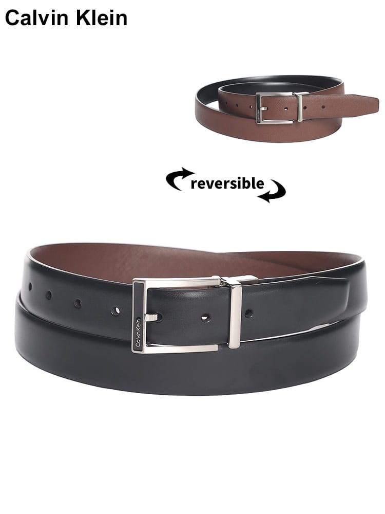 Calvin Klein (カルバンクライン) リバーシブル スムース ベルト CK11CK010020 ブランド メンズ 男性 レザー