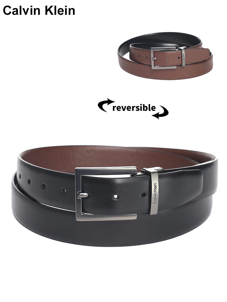 Calvin Klein (カルバンクライン) リバーシブル スムース ベルト CK11CK010022 ブランド メンズ 男性 レザー