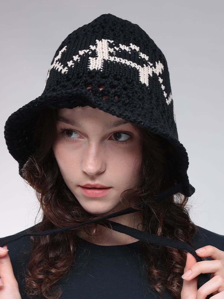 VARZAR (バザール) デジタルロゴパンチングボンネットハット VARZAR1335 レディース