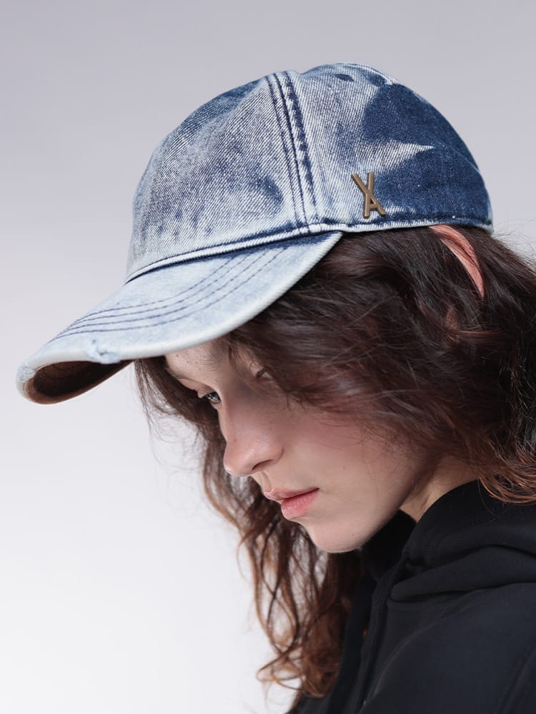 VARZAR (バザール) ブリーチウォッシュデニムベースボールキャップ VARZAR1406 レディース