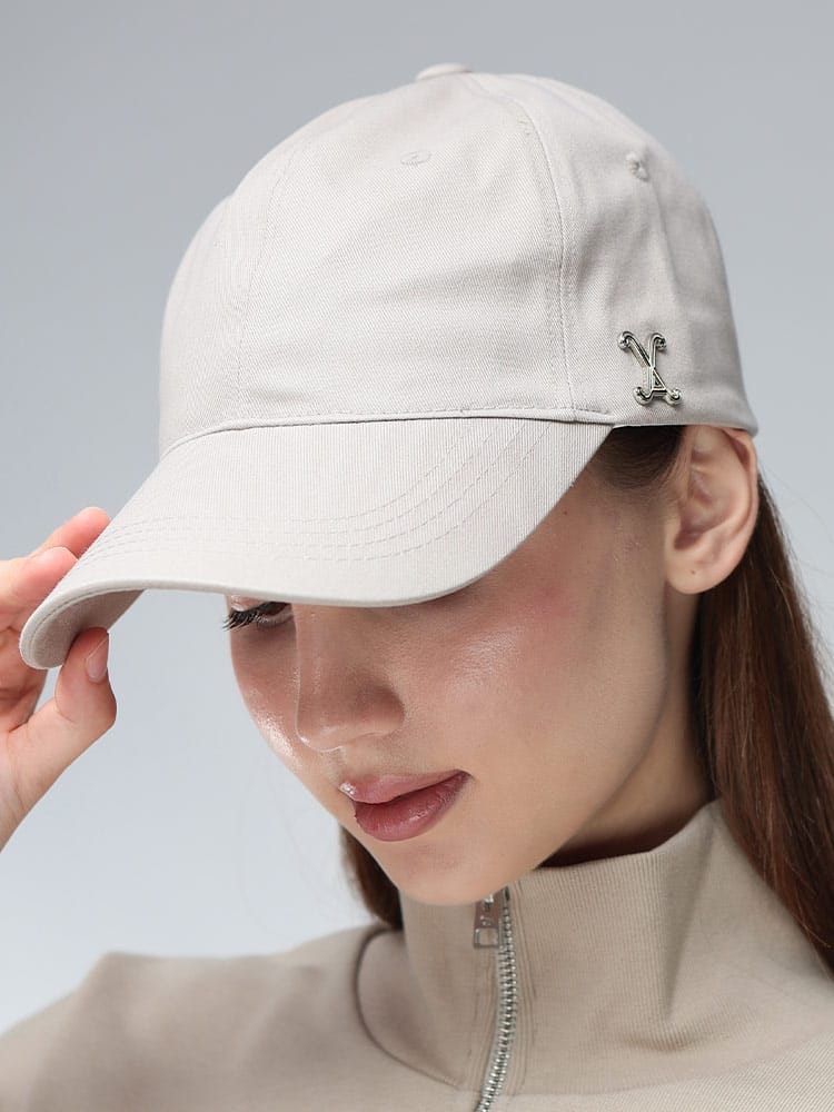 VARZAR (バザール) コットン カーブスタッズ キャップ VARZAR1587 レディース