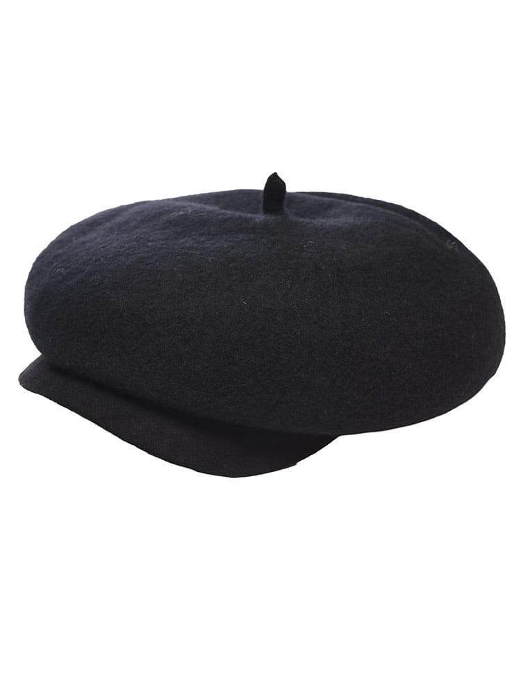 VARZAR (バザール) ワンポイント ロゴ ウール混 ニュースボーイキャップ VARZAR1482 レディース