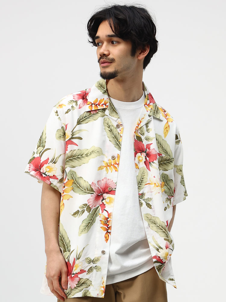 SAKAZEN (サカゼン) レーヨン100％ 半袖 アロハシャツ Hawaiian shirt WEB限定【サカゼン公式通販】