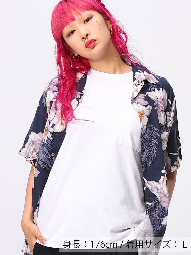 SAKAZEN (サカゼン) レーヨン100％ 半袖 アロハシャツ Hawaiian shirt WEB限定