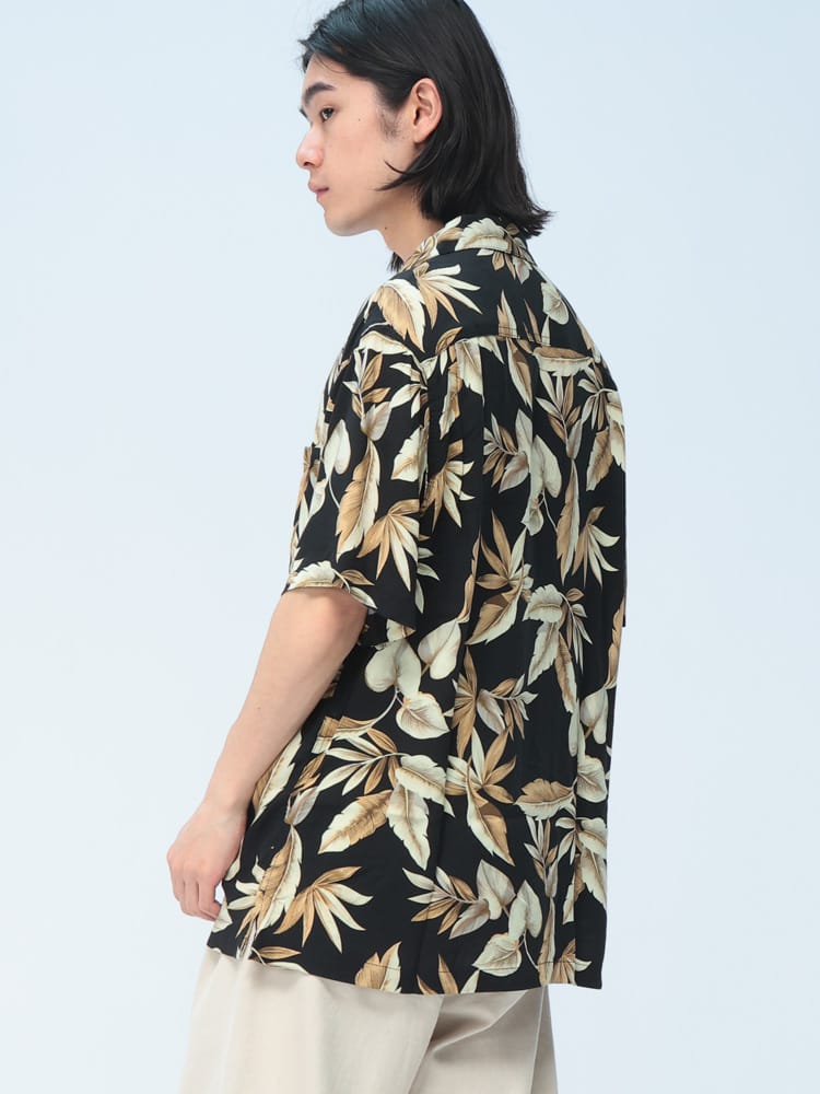 SAKAZEN (サカゼン) レーヨン100％ 半袖 アロハシャツ Hawaiian shirt WEB限定