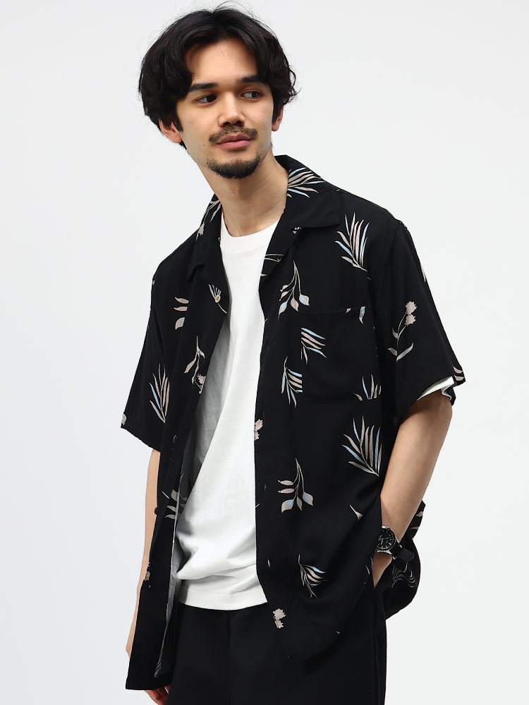 SAKAZEN (サカゼン) レーヨン100％ 半袖 アロハシャツ Hawaiian shirt