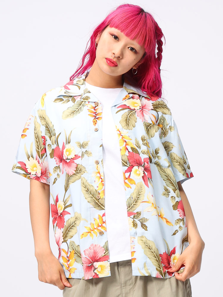 SAKAZEN (サカゼン) レーヨン100％ 半袖 アロハシャツ Hawaiian shirt WEB限定【サカゼン公式通販】