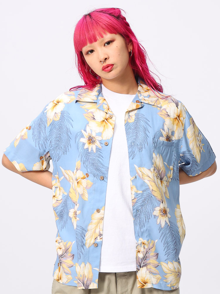 SAKAZEN (サカゼン) レーヨン100％ 半袖 アロハシャツ Hawaiian shirt WEB限定【サカゼン公式通販】