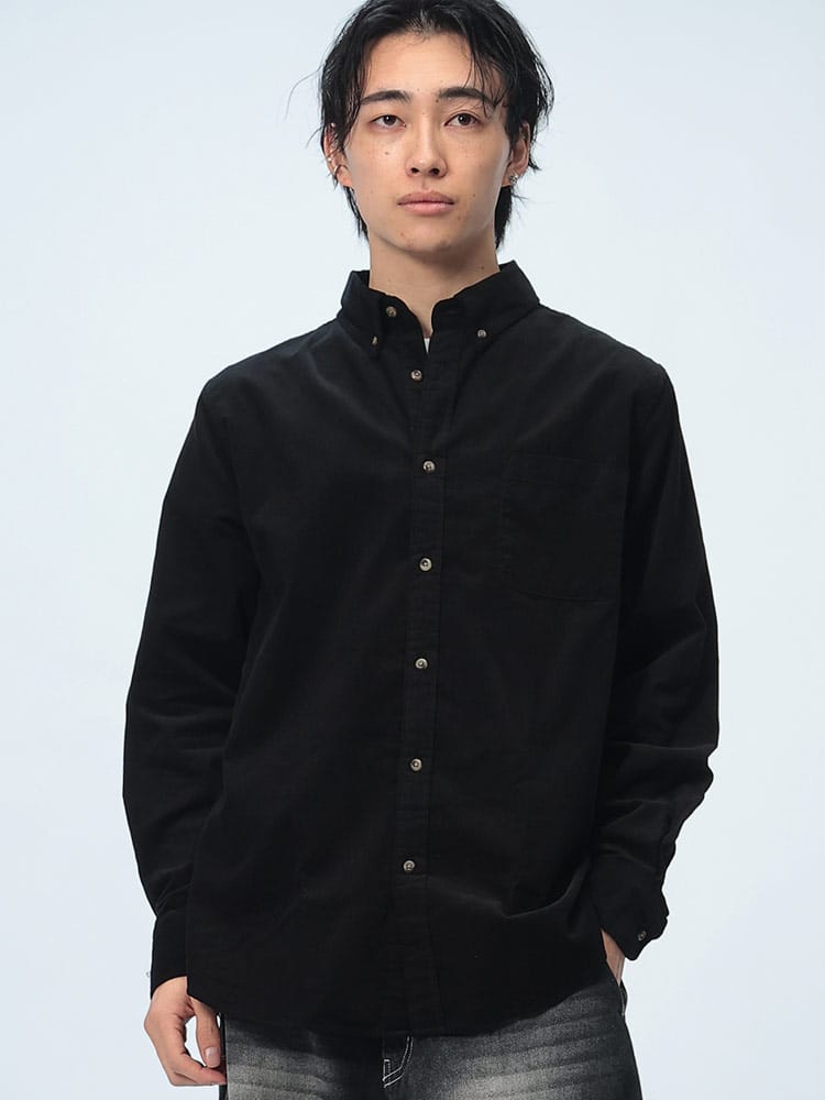 MODIFIED UNSTUDIED WEAR (モディファイド アンスタディード ウェア) コーデュロイ ボタンダウン 長袖 シャツ 81406