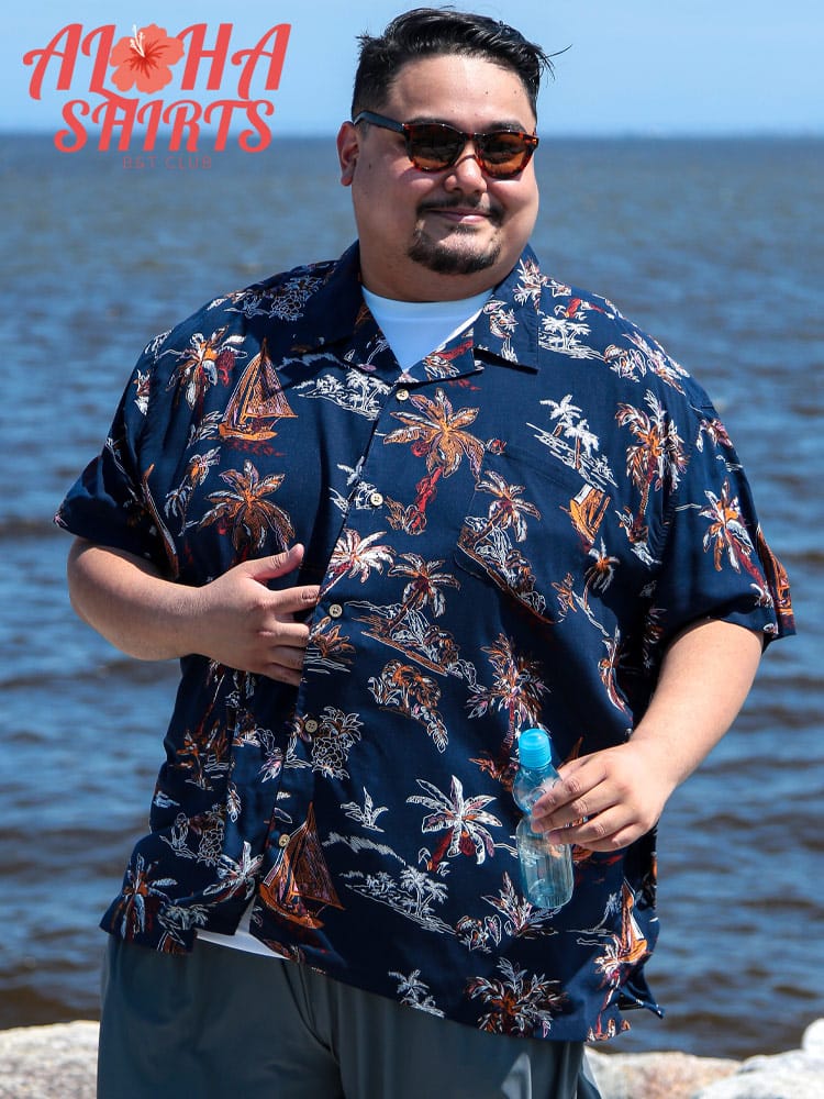 レーヨン 総柄 アロハシャツ 大きいサイズ メンズ