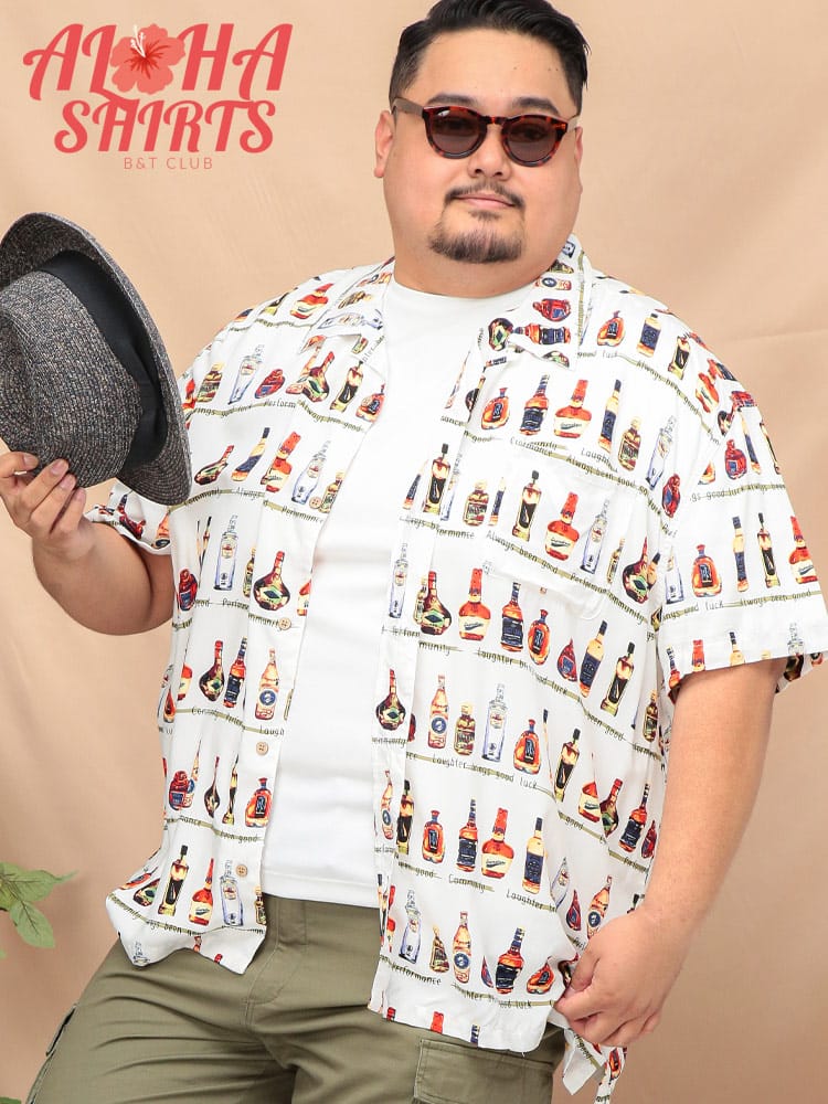 レーヨン 総柄 アロハシャツ 大きいサイズ メンズ
