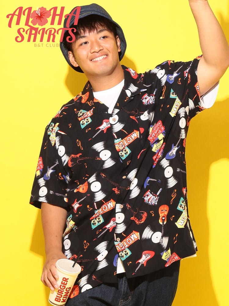 レーヨン 総柄 アロハシャツ 大きいサイズ メンズ