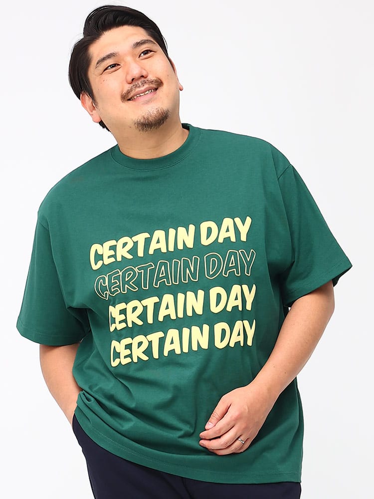 大きいサイズ メンズ B＆T CLUB (ビーアンドティークラブ) 発泡プリント クルーネック 半袖 Tシャツ