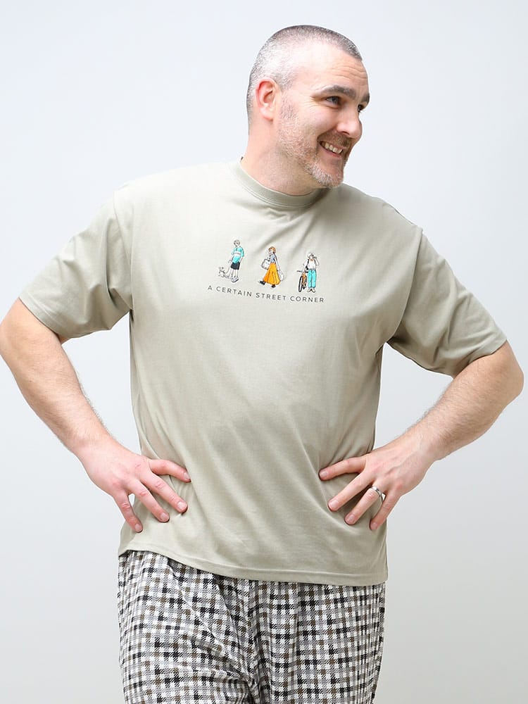 大きいサイズ メンズ B＆T CLUB (ビーアンドティークラブ) USAコットン 刺繍 クルーネック 半袖 Tシャツ