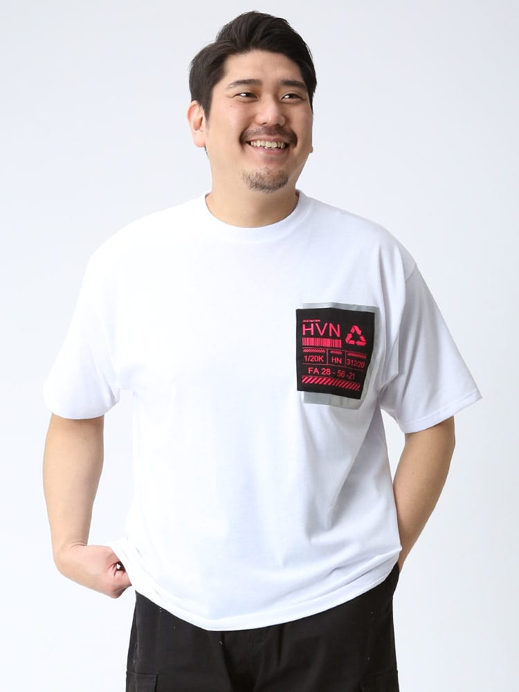 在庫処分 返品交換不可 大きいサイズ メンズ B＆T CLUB ハイドリフレクト ポケット クルーネック 半袖 Tシャツ