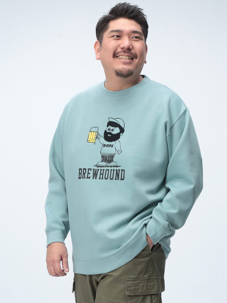 スウェットトレーナー 裏起毛 ヘビーウェイト クルーネック トップス プルオーバー 無地 シンプル 秋 冬 大きいサイ X1(3L～4L相当)  X2(4L～5L相当) X3(6L～7L相当) X4(8L～9L相当) トップス スウェット | 大きいサイズの服【サカゼン公式通販】 [ヴェニー タイ] The Band ザ・バンド パーカー メンズ 長袖 トレーナー スウェット ショート丈 秋服大きいサイズ おし