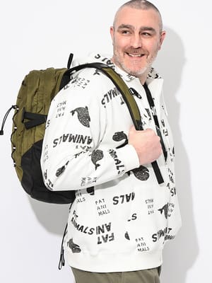 パーカー 長袖 メンズ 大きいサイズ FAT ANIMALS クジラプリント フルジップ トップス 総柄 フード ジップパーカー