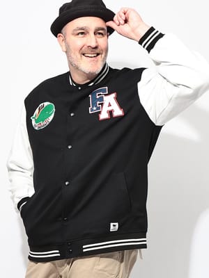 アウター メンズ 大きいサイズ ジャケット クジラワッペン スタジャン ブルゾン ジャンパー 春 秋