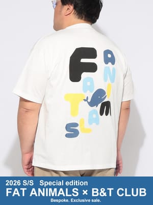Tシャツ 半袖 メンズ 大きいサイズ FAT ANIMALS 接触冷感 クジラ クルーネック トップス カットソー プリント 春 夏