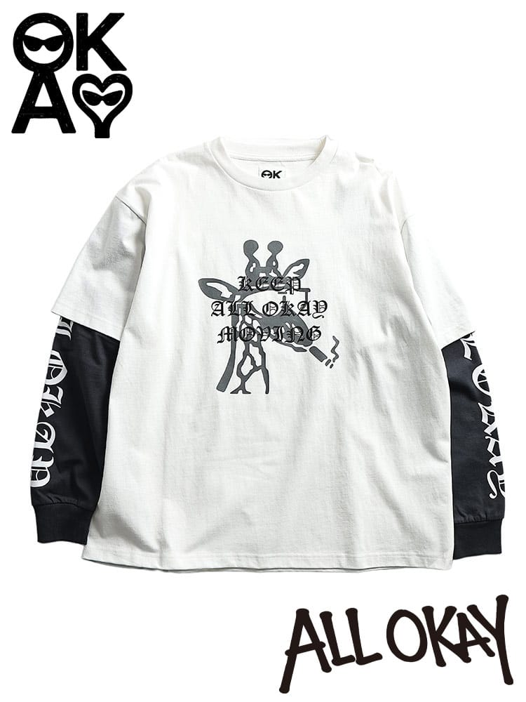 【WEB限定価格】Tシャツ 長袖 メンズ 大きいサイズ クルーネック フェイクレイヤード オールドイングリッシュ トップスカジュアル 春 夏