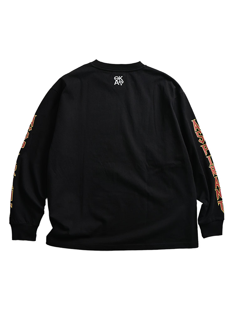 Tシャツ 長袖 メンズ 大きいサイズ フロントプリント アームプリント
