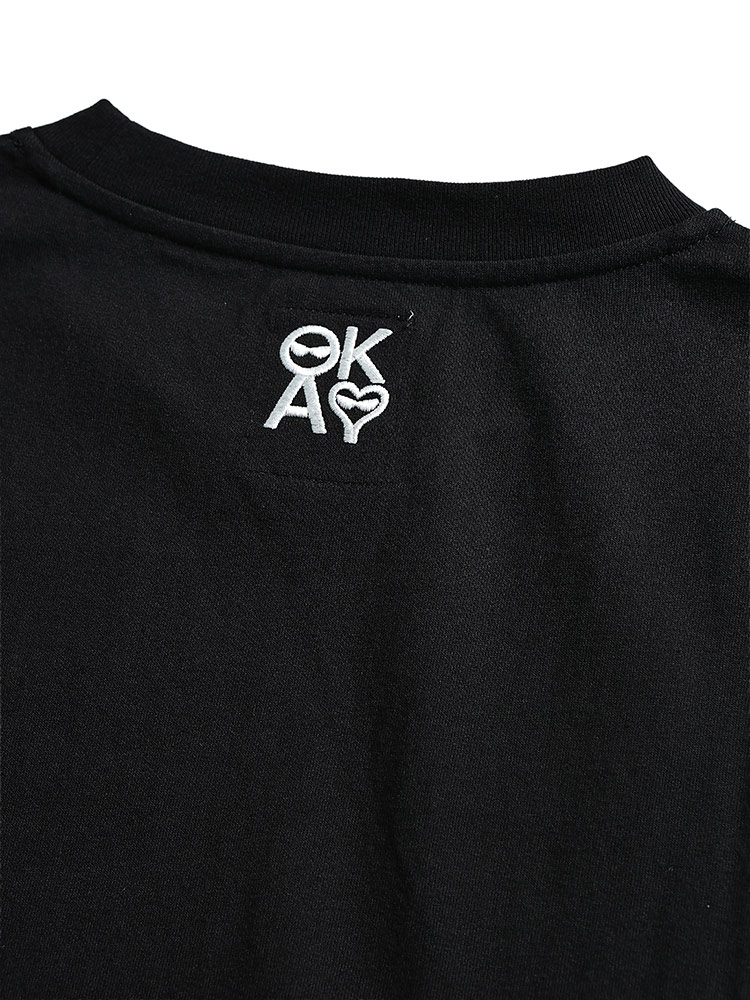 Tシャツ 長袖 メンズ 大きいサイズ フロントプリント アームプリント
