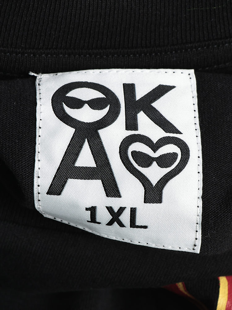 Tシャツ 長袖 メンズ 大きいサイズ フロントプリント アームプリント