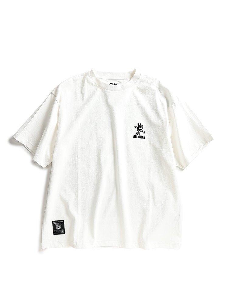 Tシャツ 半袖 メンズ 大きいサイズ バックプリント ワンポイント刺繍