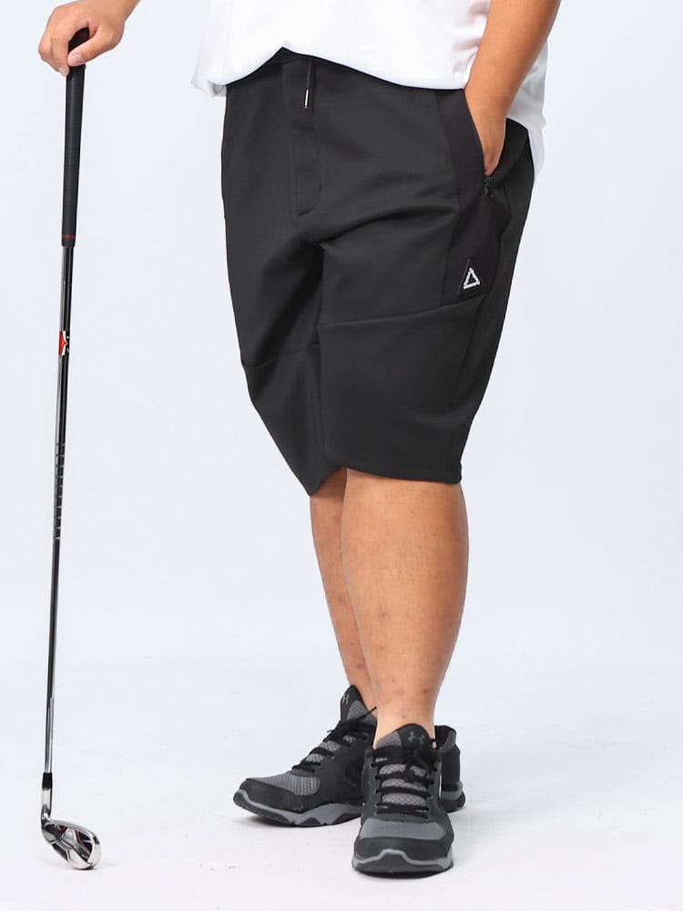 ショートパンツ ストレッチ 異素材切替 ゴルフ ボトムス ゴルフ スポーツ 半ズボン 大きいサイズ メンズ