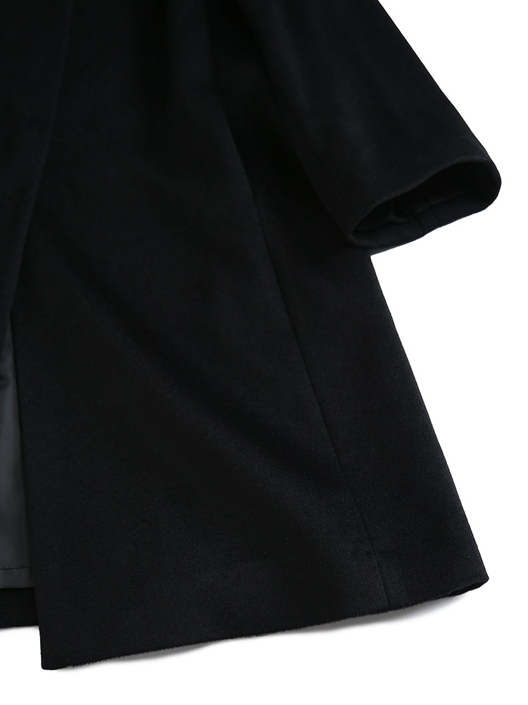 i'hiver (リヴェール) カシミヤ混 シングル コート | 大きいサイズの服
