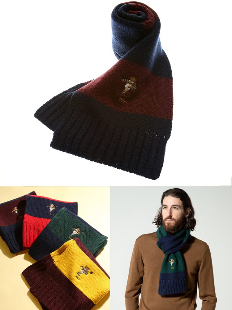 Polo Ralph Lauren (ポロ ラルフローレン) ポロベア ボーダー マフラー RL0614