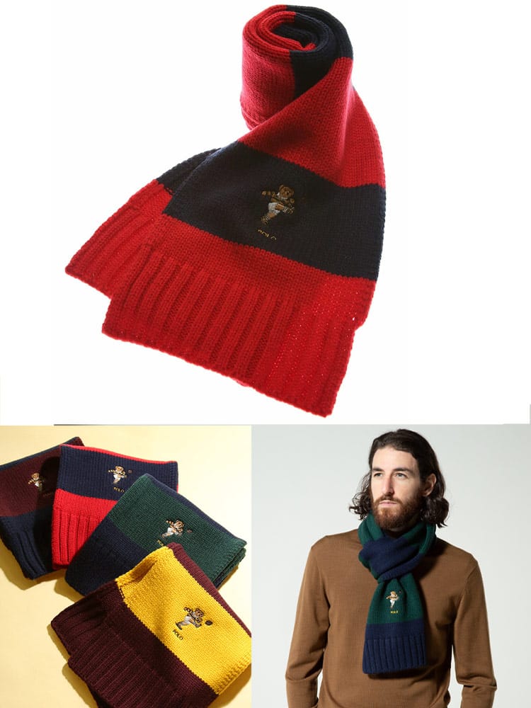 Polo Ralph Lauren (ポロ ラルフローレン) ポロベア ボーダー マフラー RL0614