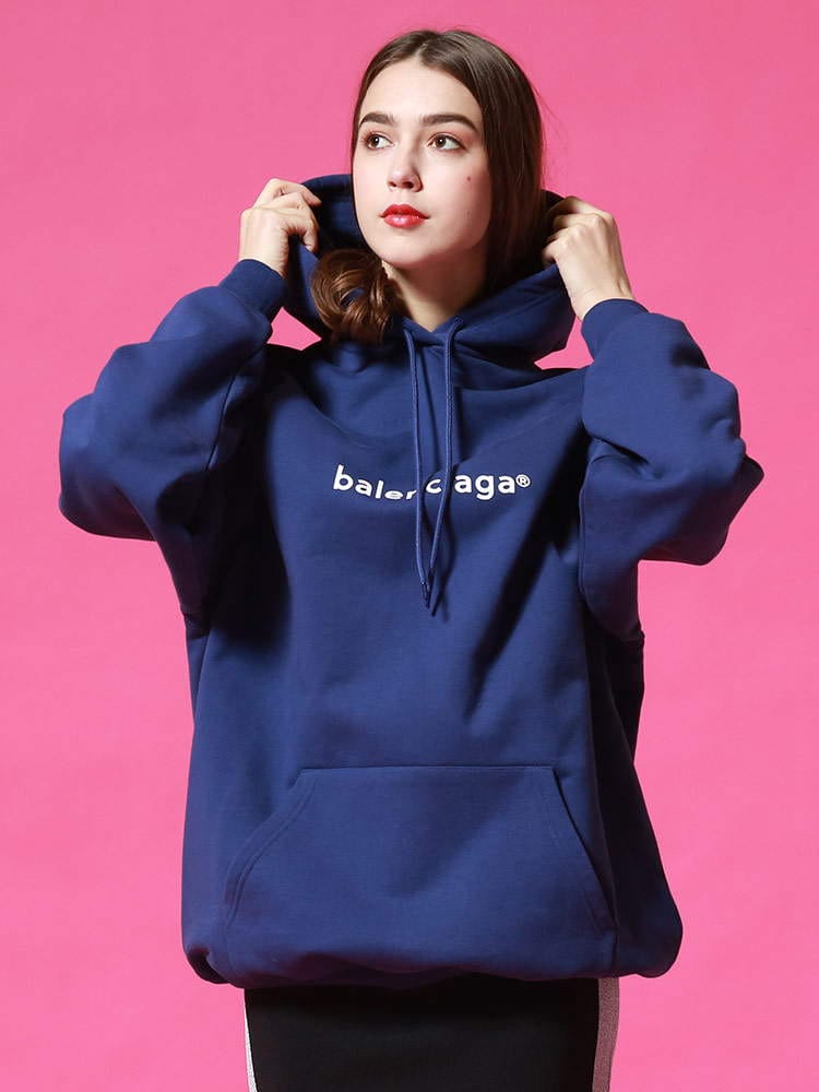 BALENCIAGA (バレンシアガ) ロゴプリント フード プルオーバー 長袖 パーカー BCL578135TIV55 レディース ロゴ