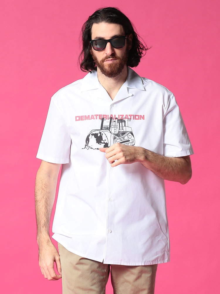 OFF-WHITE (オフホワイト) プリント オープンカラー 半袖 シャツ DEMATERIALIZATION OWGA163R21FAB03 ブランド