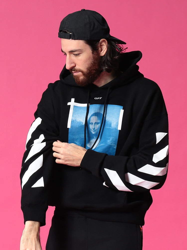 OFF-WHITE (オフホワイト) ブループリント プルオーバー 長袖 パーカー BLUE MONALISA OVER OWBB37R21FLE001 メンズ スウェット