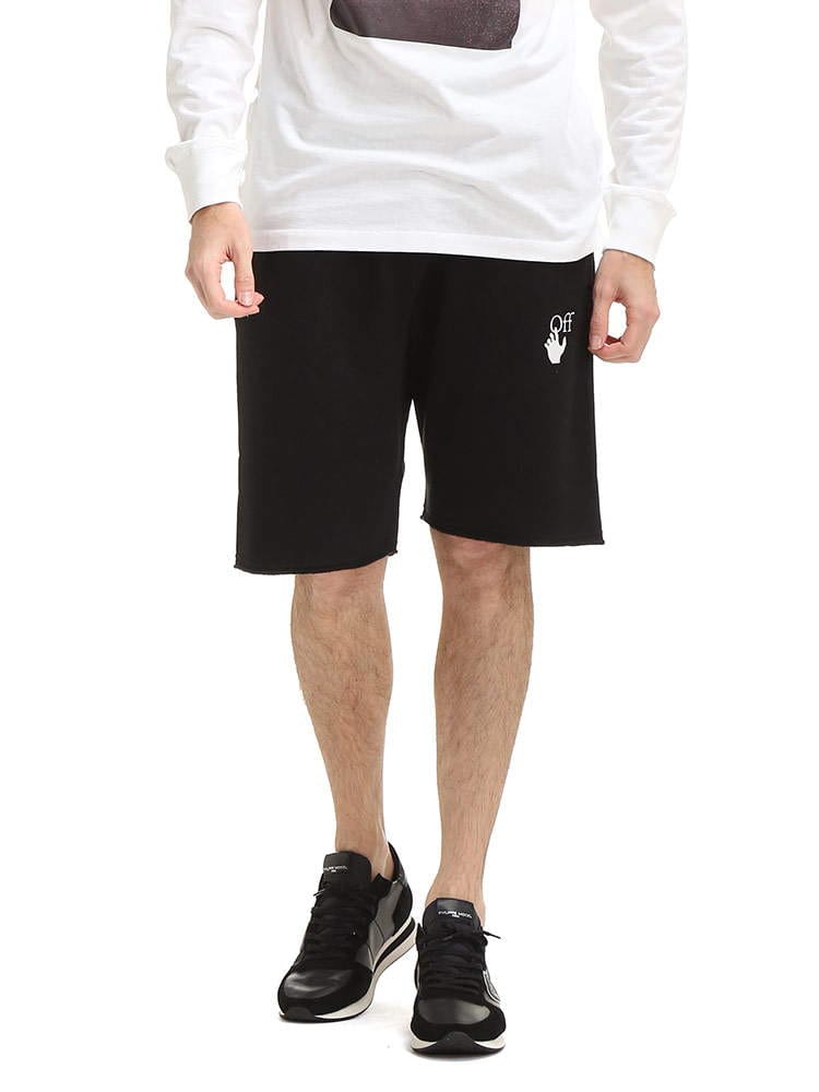 OFF-WHITE (オフホワイト) プリント 前閉じ スウェット ショートパンツ MARKER OWCI06R21FLE002