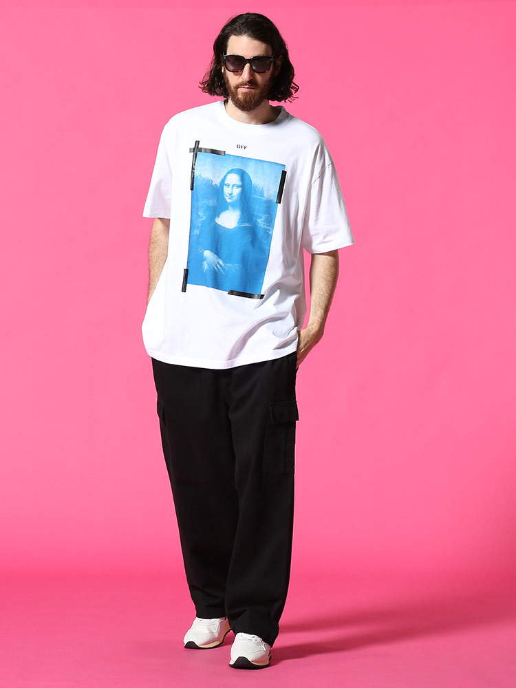 OFF-WHITE (オフホワイト) ブループリント クルーネック 半袖 Tシャツ BLUE MONALISA OVER【サカゼン公式通販】