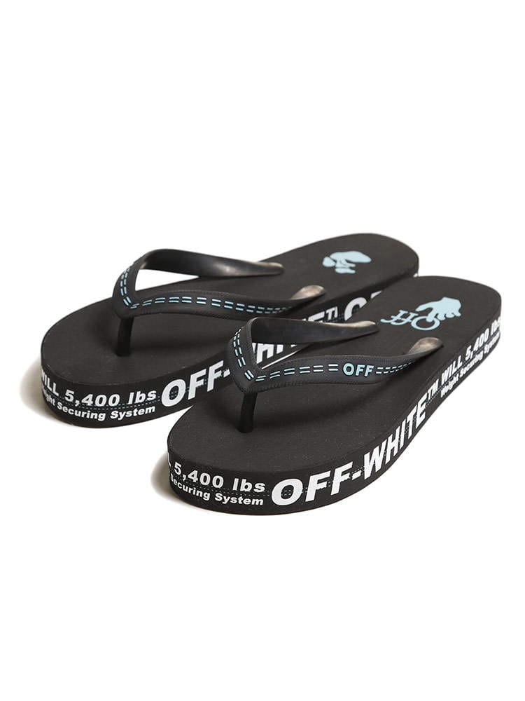 OFF-WHITE (オフホワイト) ロゴプリント ビーチサンダル RUBBER OWIC02R21MAT001 ブランド