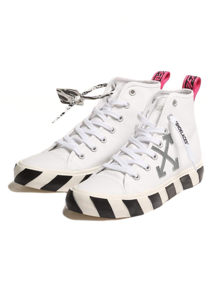 OFF-WHITE (オフホワイト) キャンバス ハイカットスニーカー MID TOP VULCANIZED OWIA119R21FAB01