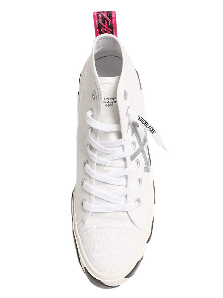 OFF-WHITE (オフホワイト) キャンバス ハイカットスニーカー MID TOP VULCANIZED OWIA1【サカゼン公式通販】