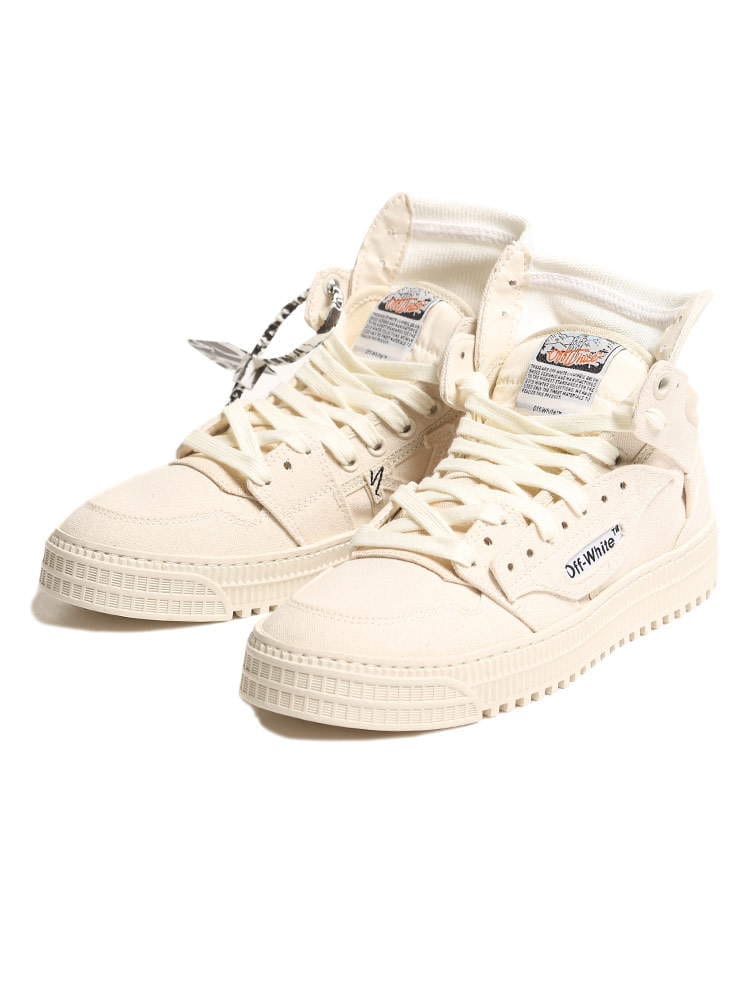 OFF-WHITE (オフホワイト) キャンバス ハイカットスニーカー 3.0 OFF COURT OWIA65R21FAB001