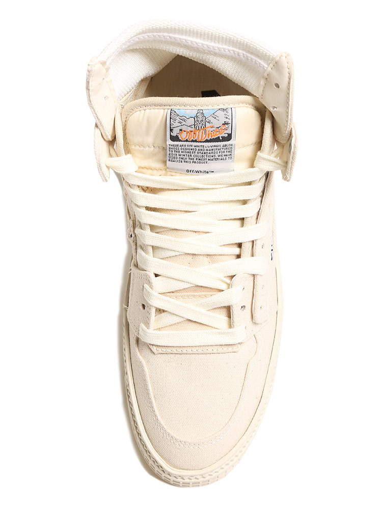 OFF-WHITE (オフホワイト) キャンバス ハイカットスニーカー 3.0 OFF COURT OWIA65R21F【サカゼン公式通販】