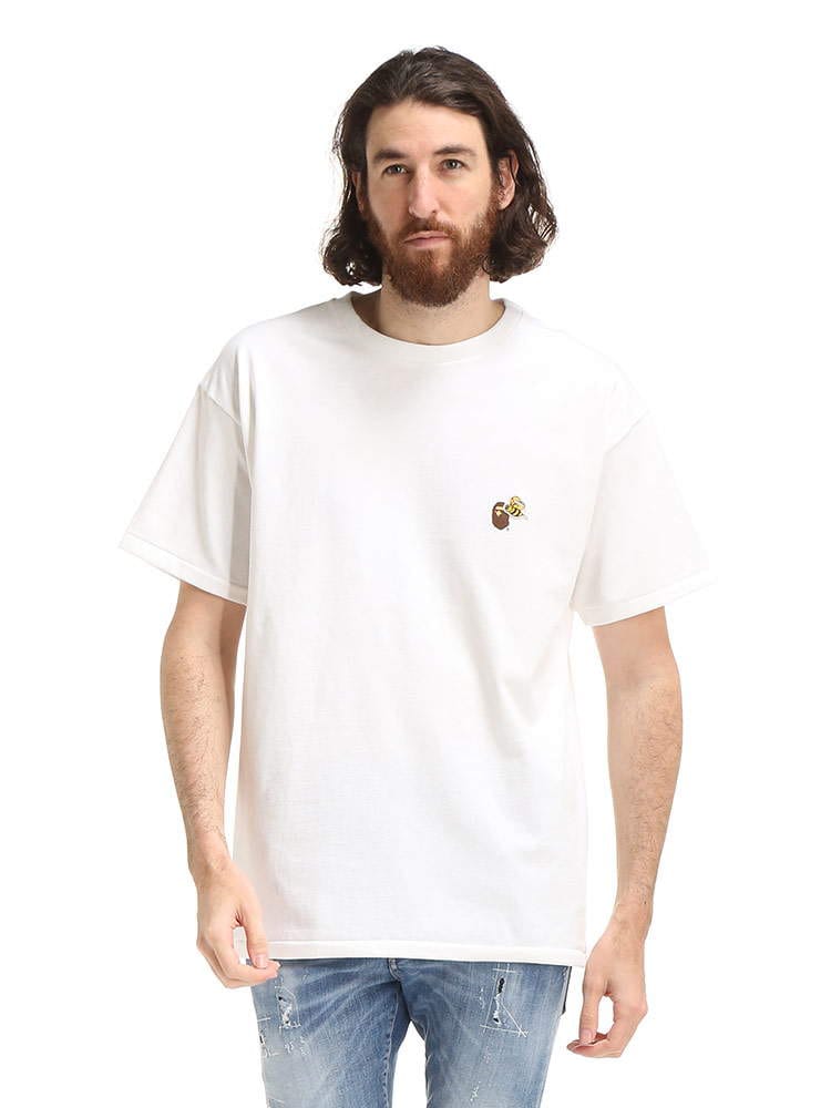 A BATHING APE READYMADE (アベイシングエイプ レディーメイド) コラボ 胸ロゴ バック迷彩プリント クルーネック 半袖 Tシャツ AAREAPWH001