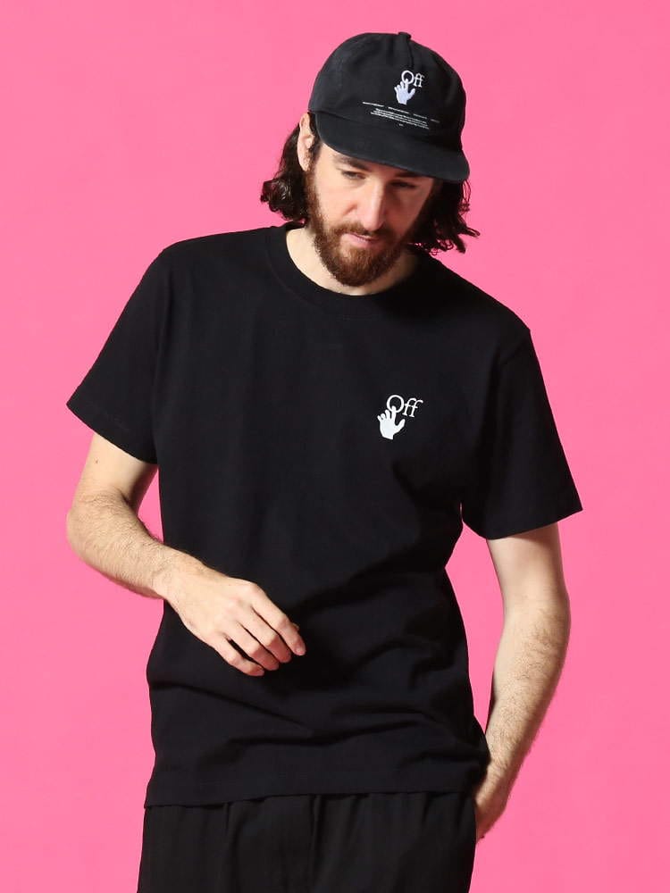 OFF-WHITE (オフホワイト) バックプリント クルーネック 半袖 Tシャツ SPRAY MARKER SLIM OWAA27S21JER005