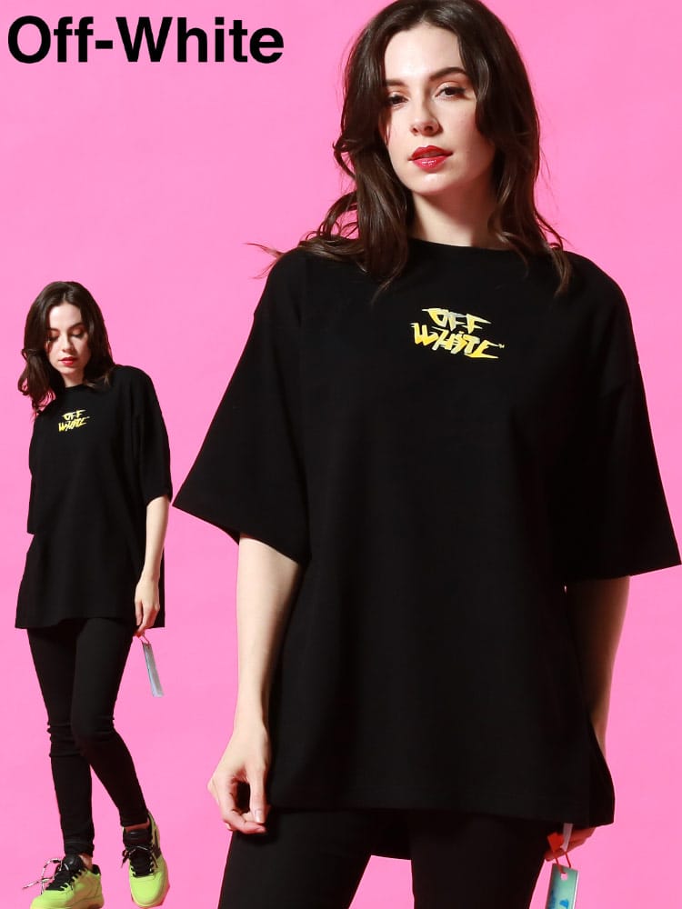 OFF-WHITE (オフホワイト) プリント クルーネック 半袖 Tシャツ NEWTOMBOY OWLAA091S21JER1 レディース ブランド