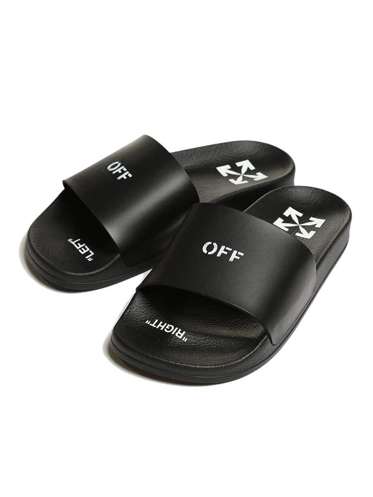 OFF-WHITE (オフホワイト) ロゴ プリント スライドサンダル POOL SLIDER OWLIC002S21PLA1 レディース ロゴ