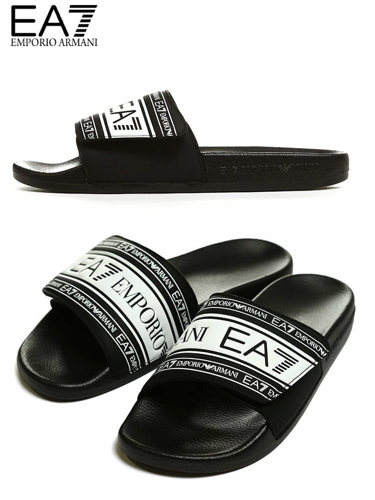 EMPORIO ARMANI EA7 (エンポリオアルマーニ) ロゴ スライドサンダル EAXCP005XK192 ブランド