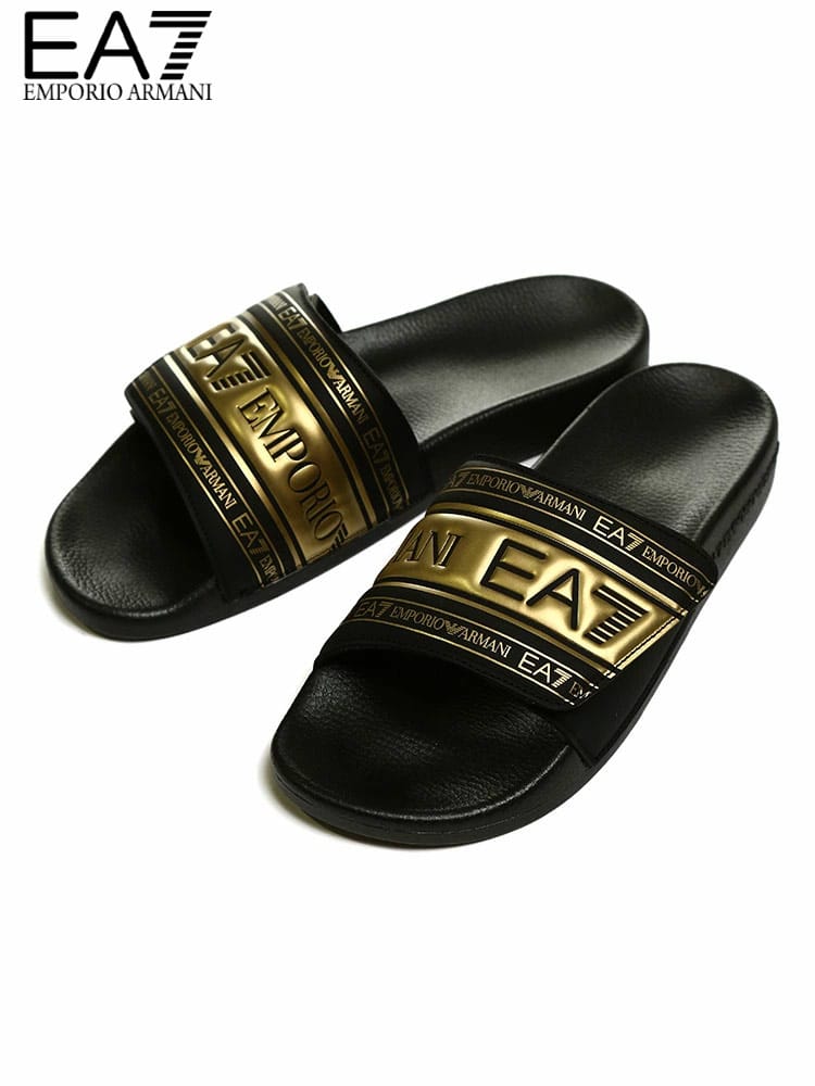 EMPORIO ARMANI EA7 (エンポリオアルマーニ) ロゴ スライドサンダル EAXCP005XK192 ブランド