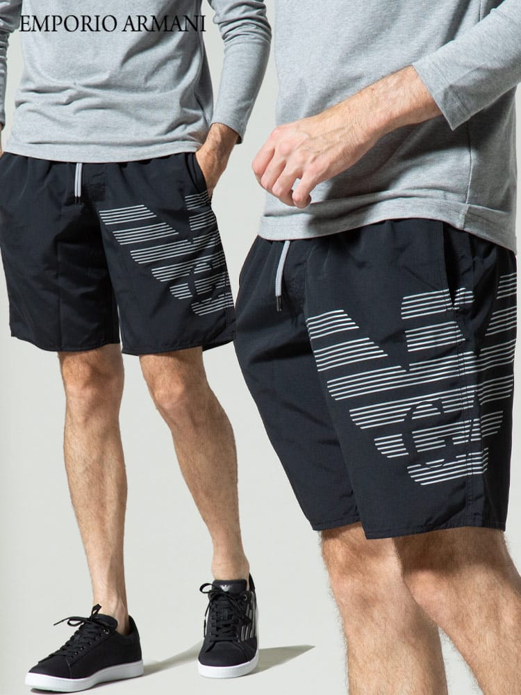 EMPORIO ARMANI (エンポリオアルマーニ) BIGマーク メッシュインナー スイムウェア EA2117531P427